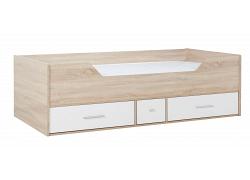 3ft Single White and Oak Wood Finish Cabin Bed 1